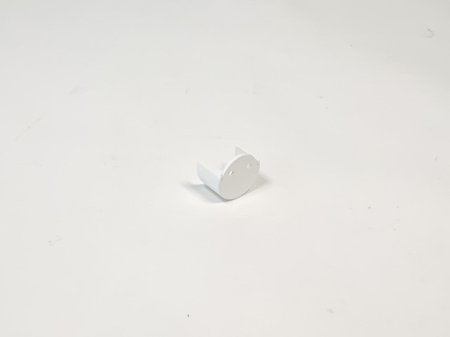 Buissteun half open met diameter Ø32 mm in RAL 9010 wit achterzijde