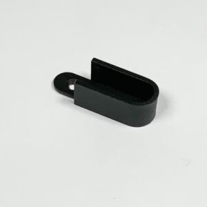 Flens ovaal 60×15 mm zwart fijnstructuur