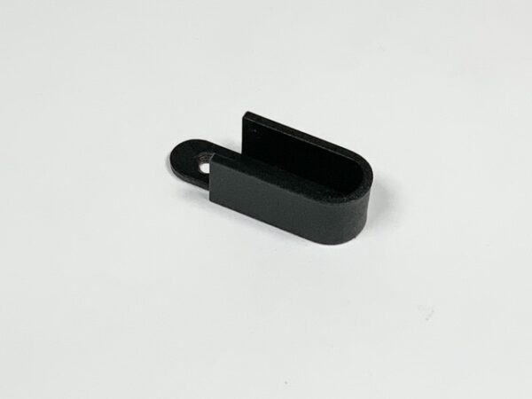 Flens ovaal 60×15 mm zwart fijnstructuur