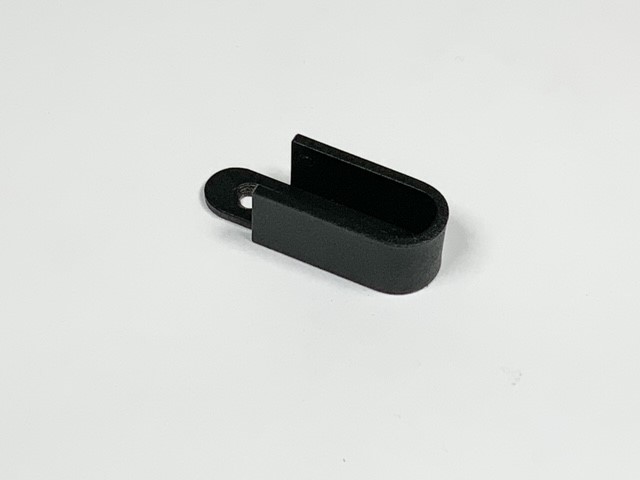 Flens ovaal 60×15 mm zwart fijnstructuur