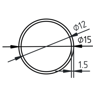 Buis RVS-INOX geslepen 15 x 15